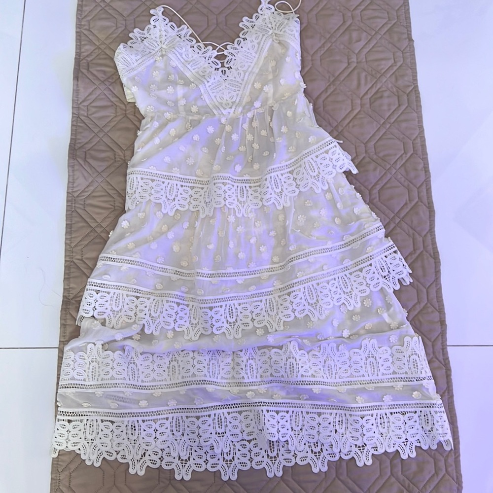 Self-portrait white midi dress